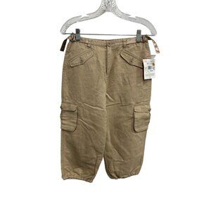 Mary Kate & Ashley Twill Cargo Pants Natural Girls Sz 16 Outdoor Gorpcore NWT